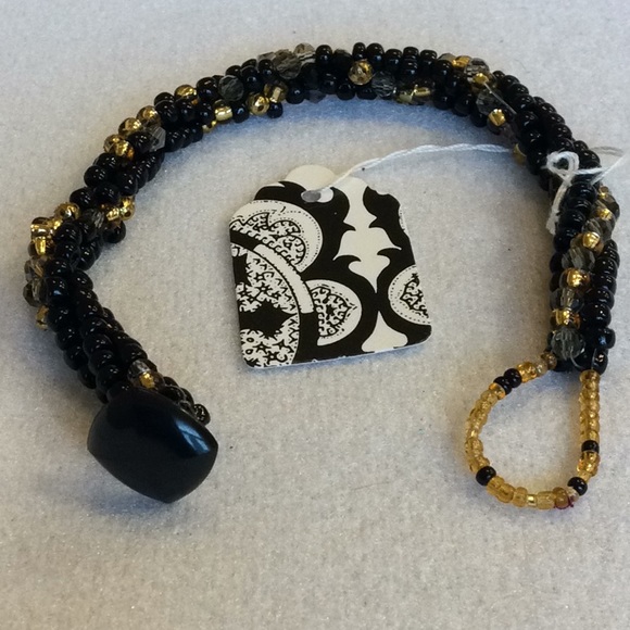 FINAL SALE PRICE CL Designs Blk/Gld Contrasting Sparkle Bracelet - Picture 2 of 3